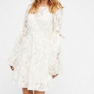 Free People Ruby Crochet Mini Dress - Cream